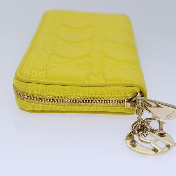 Dior Cannage Lady Yellow Leather Wallet (Pre-Owned) - Picture 10 of 16